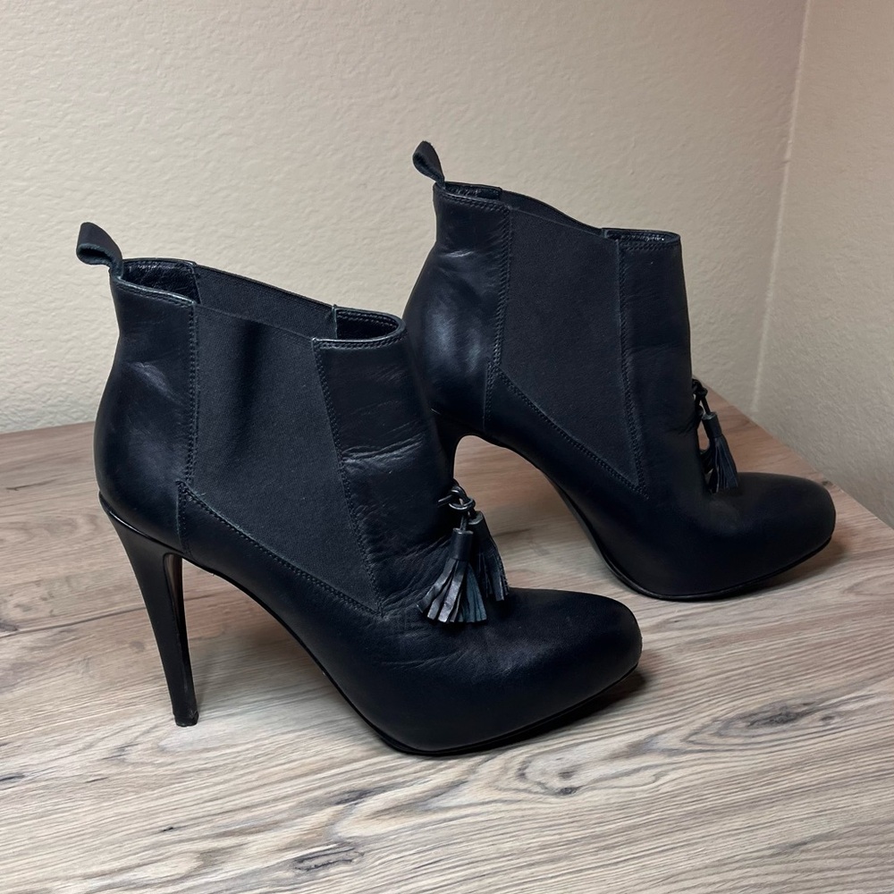 ALL SAINTS Black Leather Booties